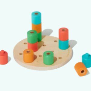 LOVEVERY Wooden Stacking Pegboard